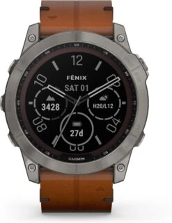 Garmin FENIX® 7X SOLAR TITAN 010-02541-19 Smartwatch Bluetooth, GPS, Pulsmessung