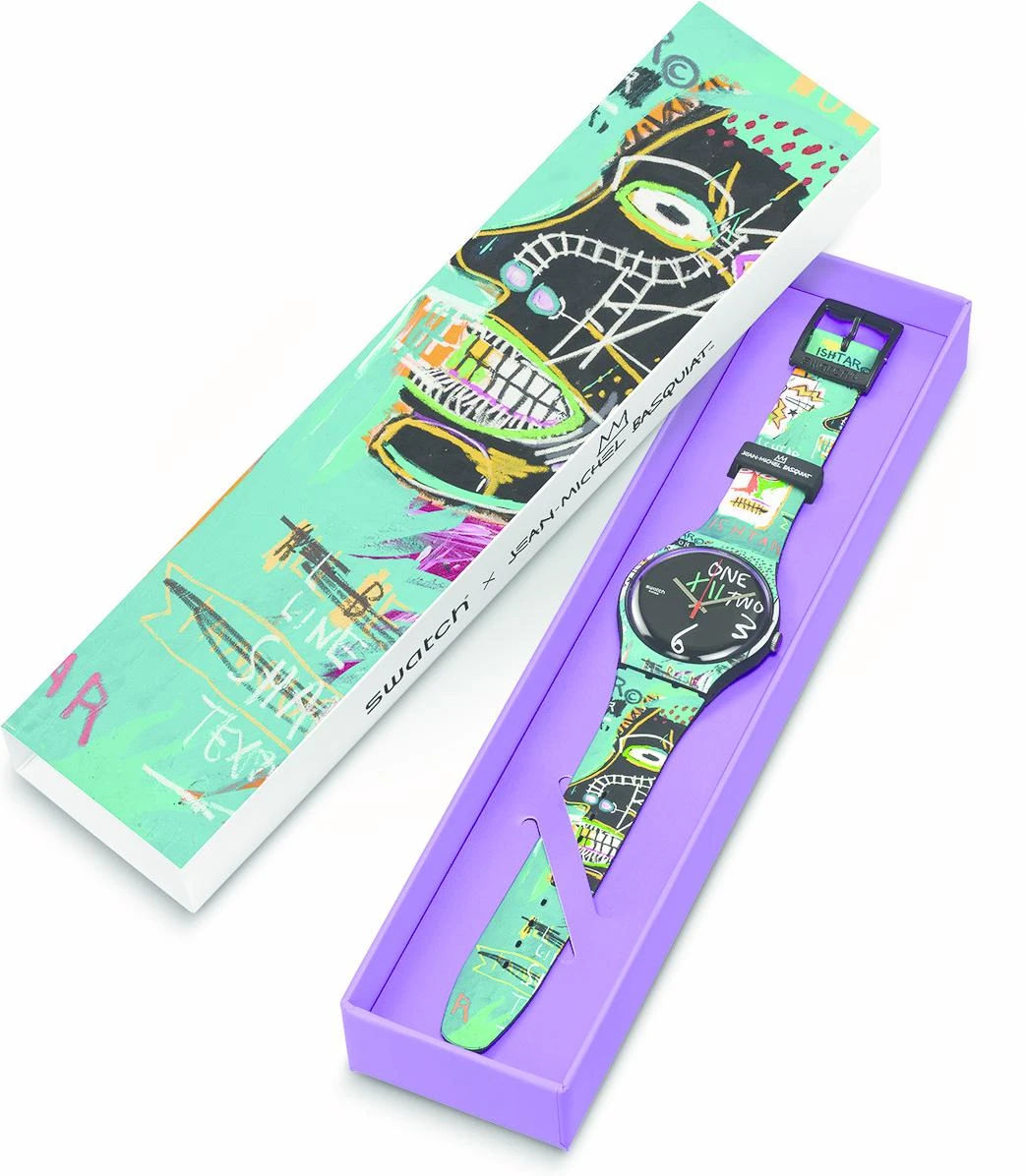 Swatch ISHTAR BY JEAN-MICHEL BASQUIAT SUOZ356 Unisexuhr 2 Swatch ISHTAR BY JEAN-MICHEL BASQUIAT SUOZ356 Unisexuhr – Bild 2