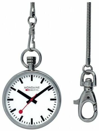 Mondaine Pocket A660.30316.11SSB Taschenuhr Mit Kettenband 2 Mondaine Pocket A660.30316.11SSB Taschenuhr Mit Kettenband – Bild 2